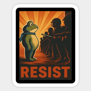Resist Frog - Portland Protest Activist Sticker